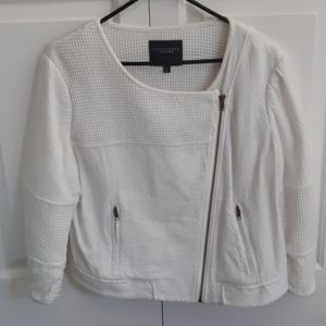 Sanctuary Clothing Ivory Moto Style Jacket - XL